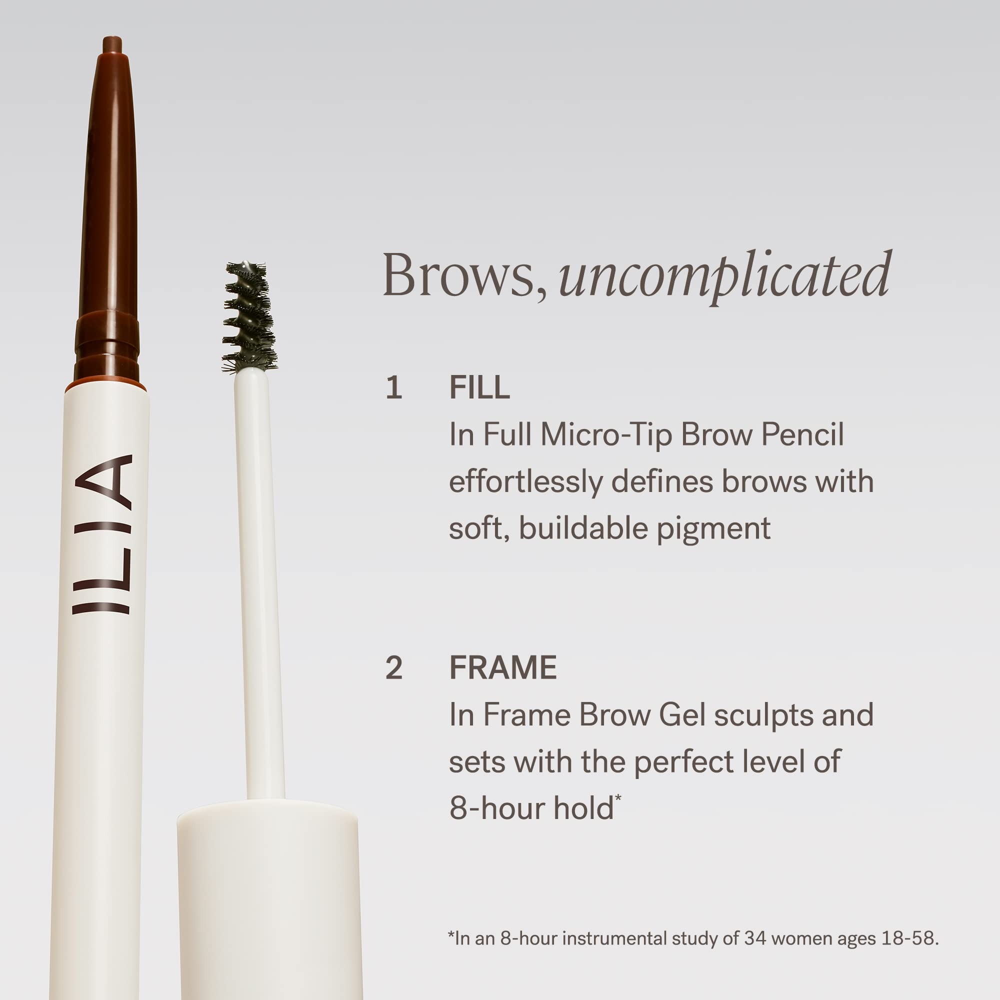 ILIA - In Full Micro-Tip Brow Pencil with Spoolie | Buildable Pigment, Fade-Resistant | Safe for Sensitive Eyes, Fragrance + Silicone-Free | Non-Toxic, Vegan, Cruelty-Free, Clean Makeup (Auburn) - Image 8