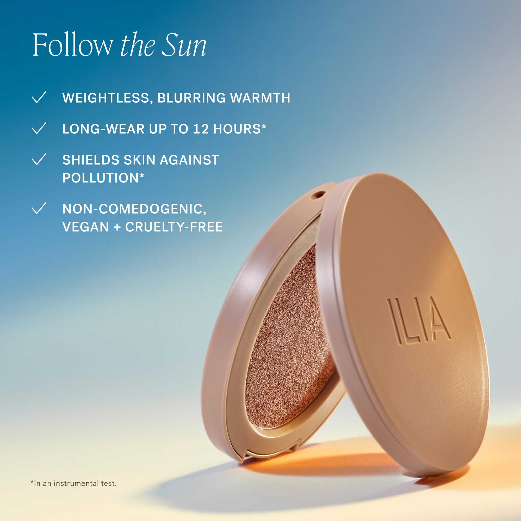 ILIA - Sunshift Cream Bronzer | Non-Comedogenic, Long-Lasting, Vegan, Cruelty-Free | Weightless Bronzer (Bask - Rich Rosy Bronze, 0.27 oz | 7.8 g) - Image 6
